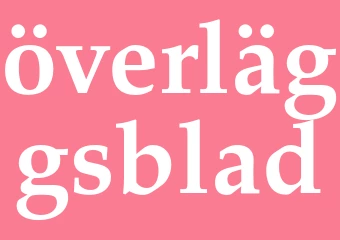 Synonym överläggsblad