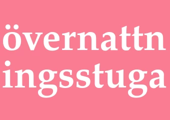 Synonym övernattningsstuga