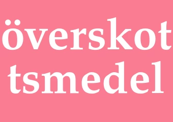 Synonym överskottsmedel