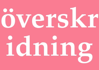 Synonym överskridning