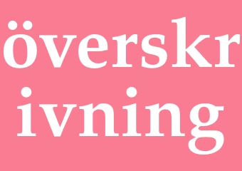 Synonym överskrivning