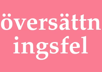 Synonym översättningsfel