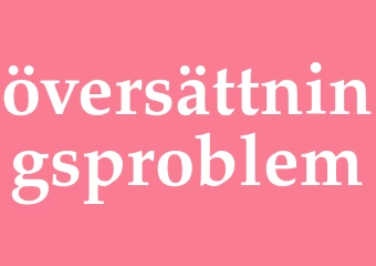 Synonym översättningsproblem
