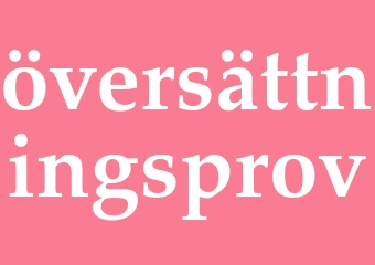 Synonym översättningsprov