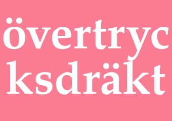 Synonym övertrycksdräkt