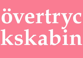 Synonym övertryckskabin