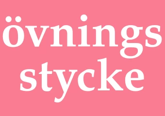 Synonym övningsstycke