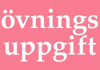 Synonym övningsuppgift